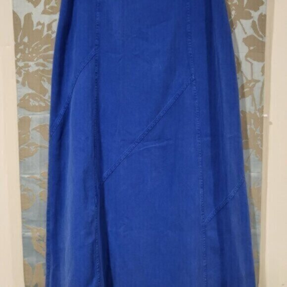 Vintage Denim Jean Blue Maxi Skirt Sz 10 - Picture 6 of 14